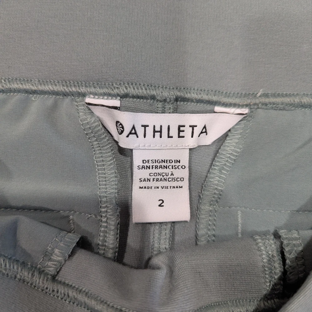 Athleta Eastbound Straight Pull On Pant Size 2 Seafoam Green Classic Workwear - Picture 7 of 9